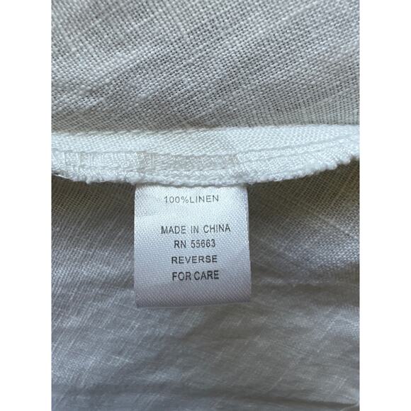 NWT For Cynthia Lagenlook Linen Hooded Shirt Jacket S Cream Luxury Minimalist - Picture 11 of 16